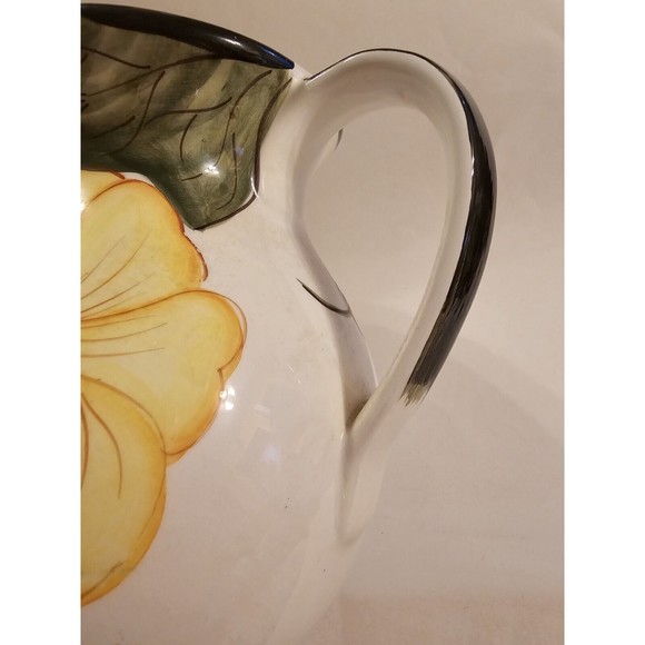 Harvest Pitcher Hand Painted Portugal Pumpkin Fall Jay Wilfred Andrea Sedak - Picture 13 of 14